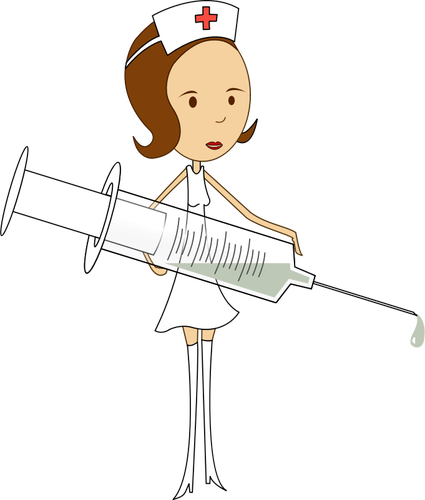 nurse with syringe